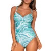 Serena Underwire Tankini Top (E-H Cup) -Shoreline Trendy 709TEFGMOTID Tankini Top Moon Tide Front