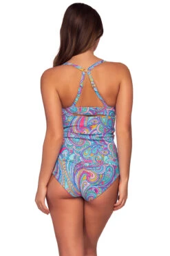 Serena Tankini Top (E-H Cup) -Shoreline Trendy 709TEFGPAIPO Tankini Top Paisley Pop Back2