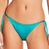 Elle Tie Side Brazilian Bikini Bottom -Shoreline Trendy 70NBECT Bikini Bottom Oceana Shimmer Ecolux Front