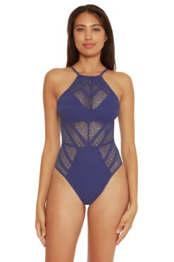 Avah High Neck One Piece Swimsuit