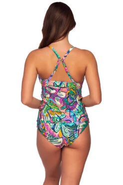 Maeve Tankini Top (E-H Cup) -Shoreline Trendy 714TEFGLUSGA Tankini Top Lush Garden Back2