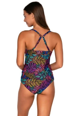 Maeve Underwire Tankini Top (E-H Cup) 7 Maeve Underwire Tankini Top (E-H Cup) -Shoreline Trendy 714TEFGPANPA Tankini Top Panama Palms Back2