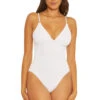 Abigail One Piece Swimsuit -Shoreline Trendy 731137 One Piece Swimsuit White Front