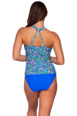 Elsie Tankini Top (E-H Cup) -Shoreline Trendy 738TEFGPERSK Tankini Top Persian Sky Back2