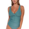 Elsie Underwire Tankini Top (D+ Cup) -Shoreline Trendy 738TOCEAN Tankini Top Ocean Front