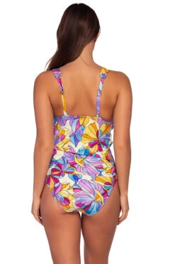 Elsie Tankini Top ( D+ Cup) -Shoreline Trendy 738TOPALE Tankini Top Opalescent Back