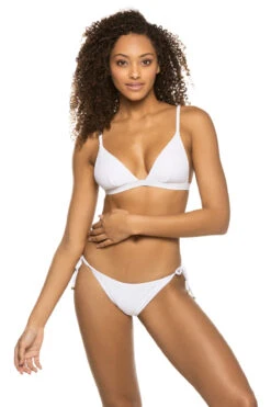 Moss Ribbed Triangle Bikini Top