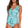 Forever Underwire Tankini Top (E-H Cup) -Shoreline Trendy 77TEFGMOTID Tankini Top Moon Tide Front