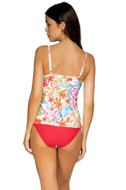 Forever Underwire Bra Tankini Top (E-H Cup) -Shoreline Trendy 77TEFGTROBR Tankini Top Tropical Breeze Back