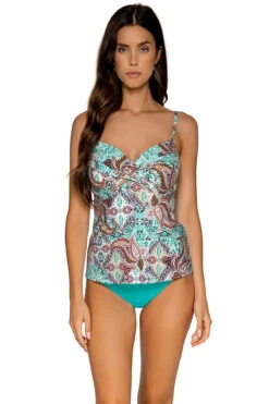 Crossroads Underwire Bra Tankini Top (D+ Cup)