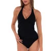 Heidi Underwire Tankini Top 2 Heidi Underwire Tankini Top -Shoreline Trendy 803TBLCK Tankini Top Black Front