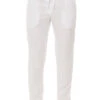 Linen Pants With Pockets -Shoreline Trendy 8128S 7 14 Apparel Bottom White Front