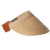 Marquee Woven Visor -Shoreline Trendy 8634 Hat Natural Brown Front