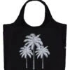Palm Tree Tote -Shoreline Trendy 9001 CNV 14706 Bag Black Front