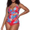 Cassie Underwire Tankini Top -Shoreline Trendy 931TTIGLI Tankini Top Tiger Lily Front