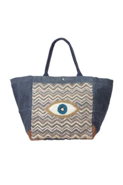 Large Evil Eye Beachy Tote