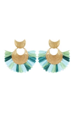 Luna Wave Raffia Earrings