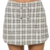 Andi Mini Skirt -Shoreline Trendy ANDI SKIRT Apparel Bottom Off White Plaid Front