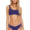 Kiera Ribbed Bralette Bikini Top -Shoreline Trendy BEC BLUE STNI Tops Front 103820