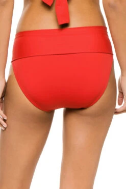 Foldover Banded Hipster Bikini Bottom 5 Foldover Banded Hipster Bikini Bottom -Shoreline Trendy BLR NEUTRAL GIN Bottoms Back 102513