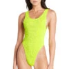 Maxam Over The Shoulder One Piece Swimsuit -Shoreline Trendy BOUND001E One Piece Swimsuit Sunny Lime Front