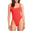 Vice Over The Shoulder One Piece Swimsuit 2 Vice Over The Shoulder One Piece Swimsuit -Shoreline Trendy BOUND210E One Piece Swimsuit Granita Front