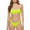The Saint Bralette Bikini Top -Shoreline Trendy BOUND352E Bikini Top Sunny Lime Front