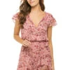 Maia Ruffle Mini Dress -Shoreline Trendy BSDR8510 Apparel Dress Summer Ditsy Front