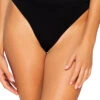 Cove High Waist Bikini Bottom -Shoreline Trendy BSW BLACK RAVEN Bottoms Front 100353