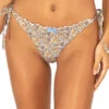 Thin Tie Side Hipster Bikini Bottom 1 Thin Tie Side Hipster Bikini Bottom -Shoreline Trendy BSW MULTI CALD Bottoms Front 102213
