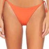 Salty Tie Side Hipster Bikini Bottom -Shoreline Trendy BSW ORANGE BURUM Bottoms Front 100329