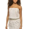 Lush Embroidered Mini Dress -Shoreline Trendy C02233010 Apparel Dress Ivory Cut Out Embroidery Front