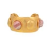 Curve Cuff Bracelet 1 Curve Cuff Bracelet -Shoreline Trendy C126 G Bracelet Rhodochrosite Front