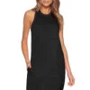 Beach Date Mini Dress -Shoreline Trendy C4661371 Apparel Dress Black Front1