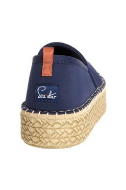 Coastal Platform Water-Friendly Espadrilles -Shoreline Trendy COASTAL PLATFORM Shoe Navy Back