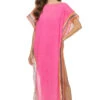 Crinkle Caftan -Shoreline Trendy COS Apparel Top Hot Pink Front