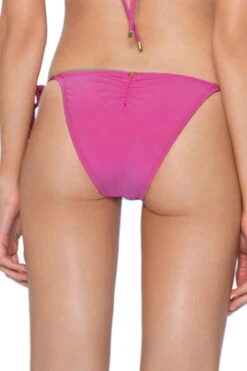 Lace Tie Side Brazilian Bikini Bottom -Shoreline Trendy CPK 279T Bikini Bottom Cosmo Pink Back