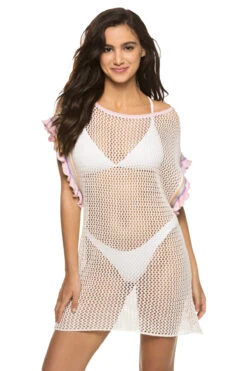 Crochet Ruffle Tunic Dress