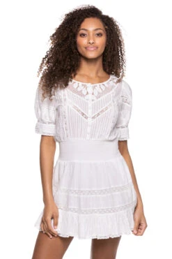 LoveShackFancy Jaislyn Smocked Mini Dress