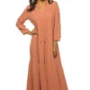 Giselle Maxi Dress -Shoreline Trendy DG1100 Apparel Dress Bronze Front