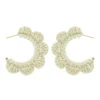 Crochet Scallop Hoop Earrings