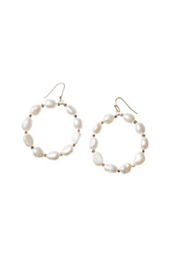 Pearl Hoop Earrings
