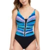 Moroccan Escape One Piece Swimsuit -Shoreline Trendy E2310 2081 One Piece Swimsuit Multi Front