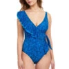 Mehndi One Piece Swimsuit 1 Mehndi One Piece Swimsuit -Shoreline Trendy E2311 2132 One Piece Swimsuit Petrol Front