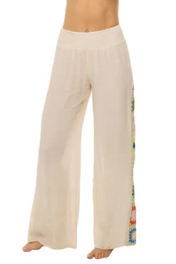 ELAN Crochet Panel Wide Leg Pants