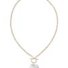 Ela Gem Necklace -Shoreline Trendy ELA 18 Necklace Gold Front