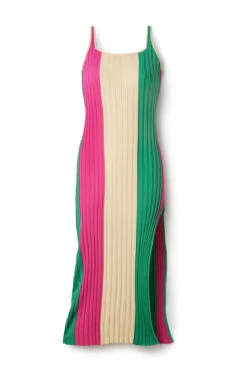 Piper Crochet Midi Dress -Shoreline Trendy EMB 1217D Apparel Dress Emerald Bay Laydown