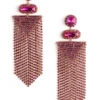 Anvi Beaded Earrings -Shoreline Trendy ER4745 Earrings Fuchsia Front