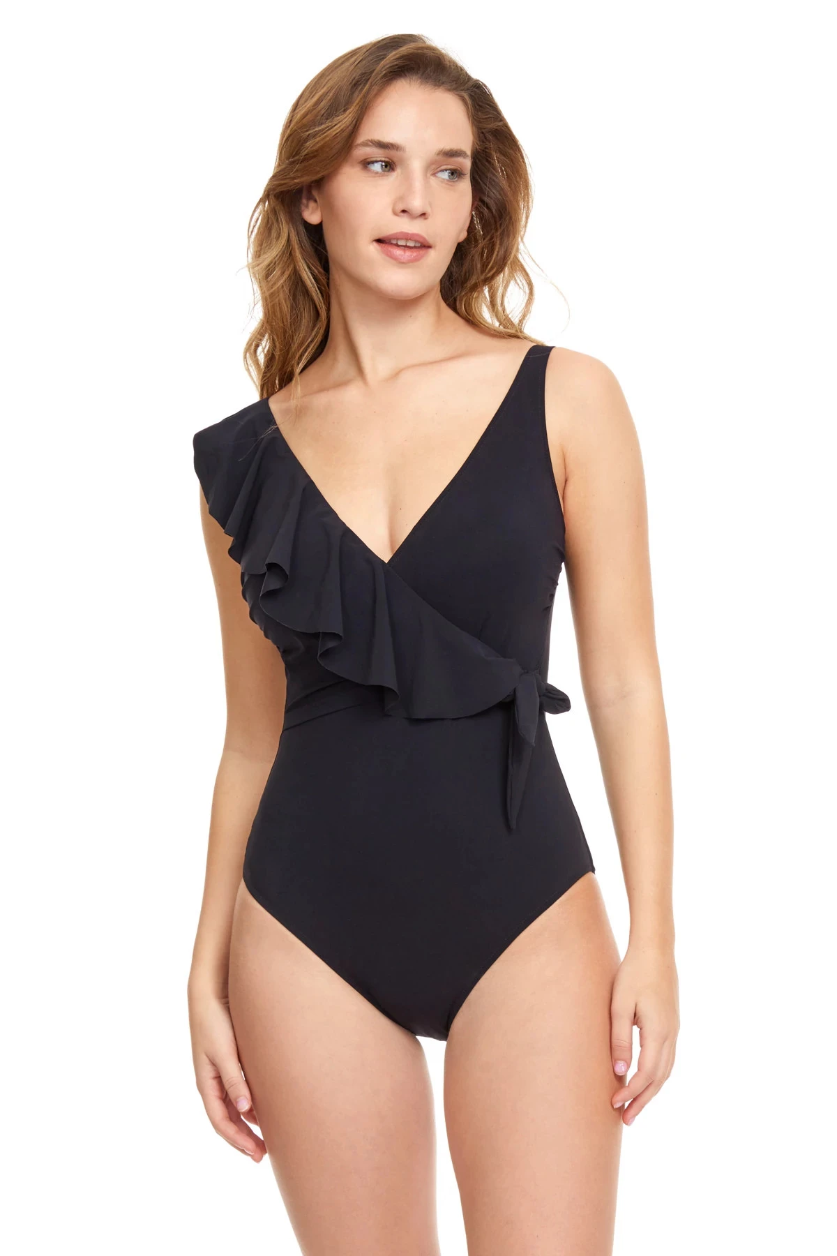 Ruffle Surplice One Piece Swimsuit 3 Ruffle Surplice One Piece Swimsuit