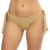 Frankie Shimmer Tie Side Hipster Bikini Bottom -Shoreline Trendy FRANKIE SH Bikini Bottom Champagne Front